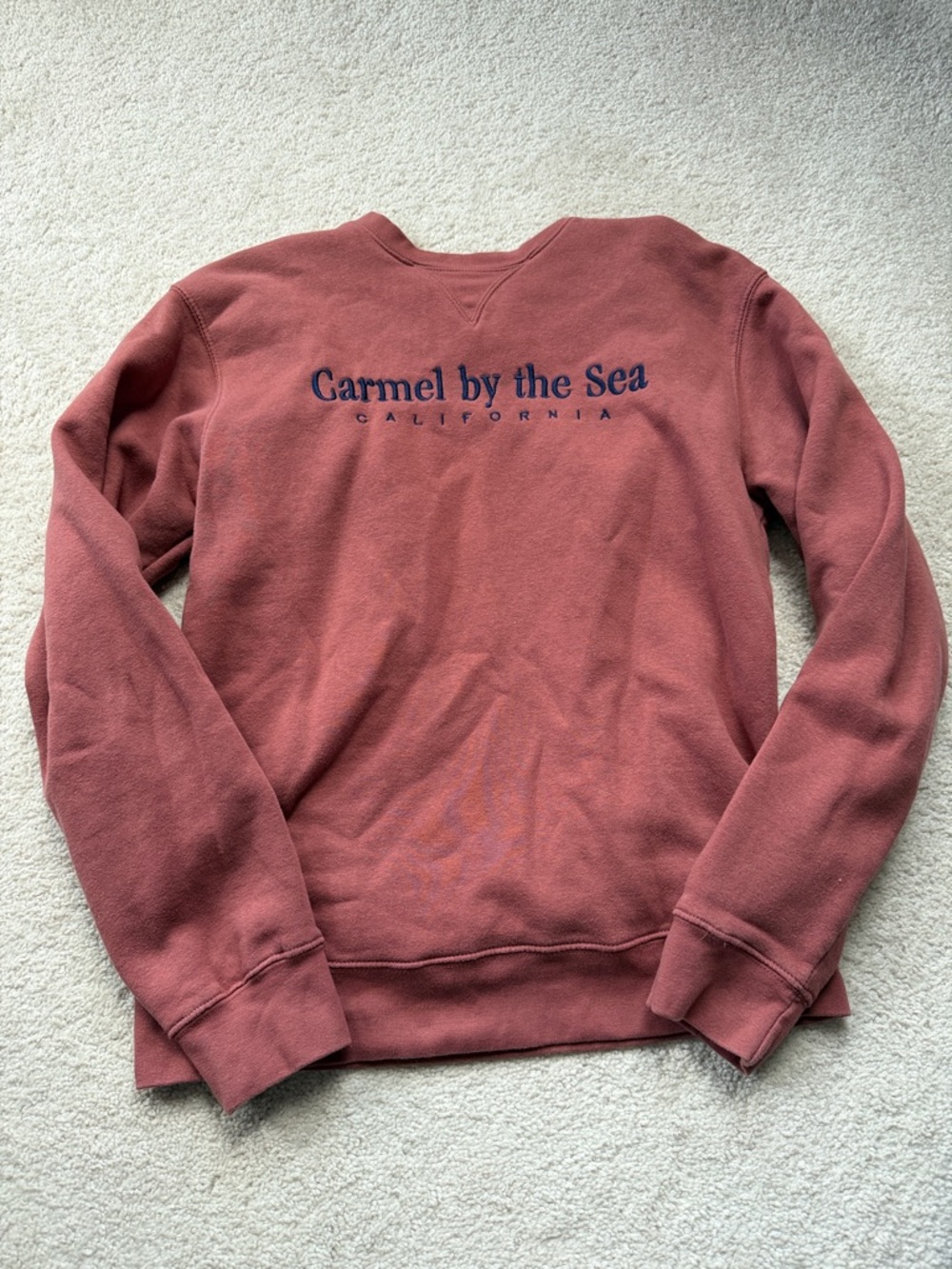 Carmel by the Sea California Women's Dusty Rose Crewneck Sweatshirt Size Small